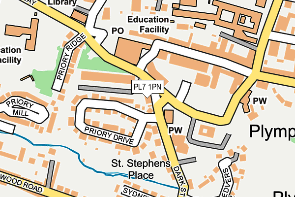 PL7 1PN map - OS OpenMap – Local (Ordnance Survey)