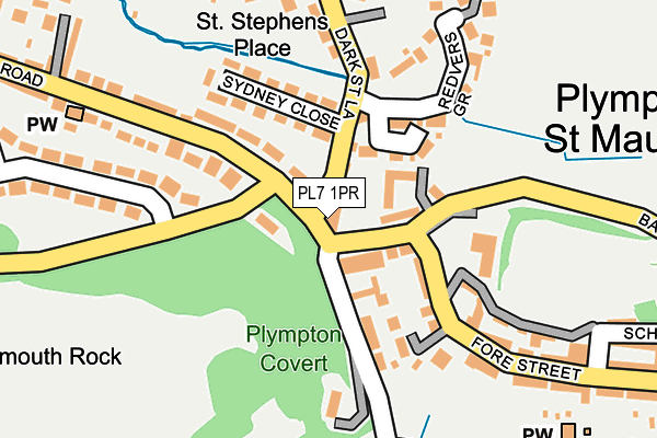 PL7 1PR map - OS OpenMap – Local (Ordnance Survey)