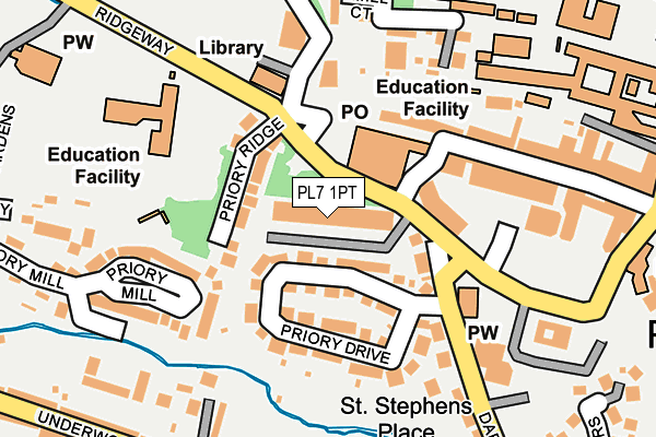 PL7 1PT map - OS OpenMap – Local (Ordnance Survey)