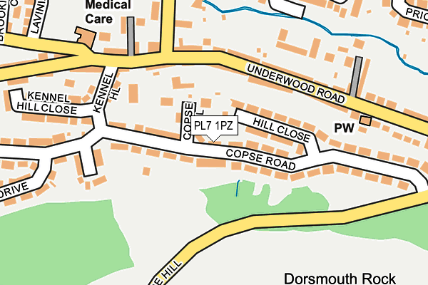 PL7 1PZ map - OS OpenMap – Local (Ordnance Survey)