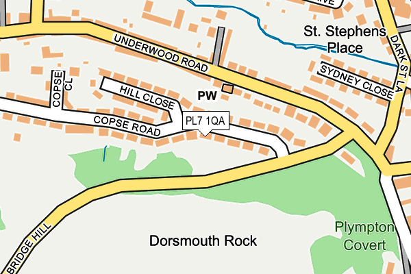 PL7 1QA map - OS OpenMap – Local (Ordnance Survey)