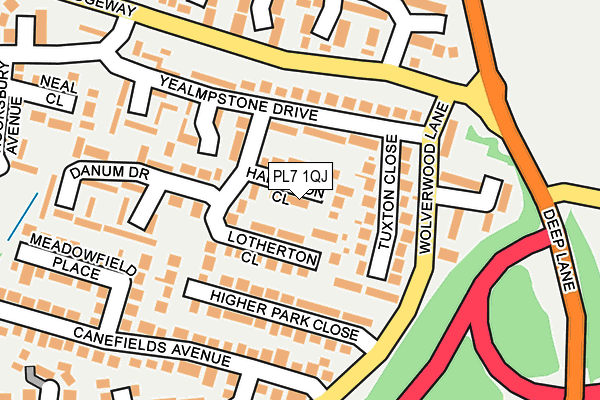 PL7 1QJ map - OS OpenMap – Local (Ordnance Survey)