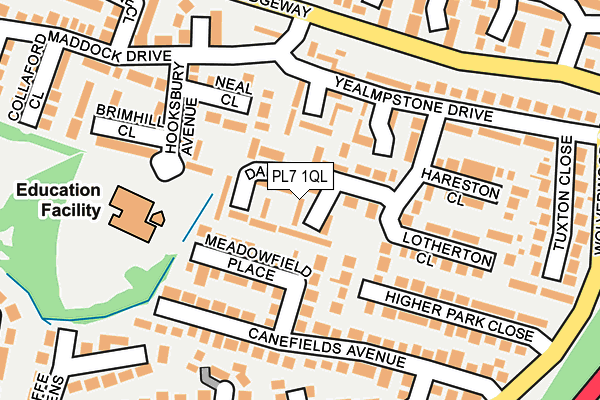 PL7 1QL map - OS OpenMap – Local (Ordnance Survey)
