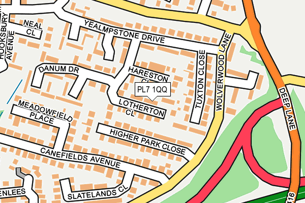 PL7 1QQ map - OS OpenMap – Local (Ordnance Survey)