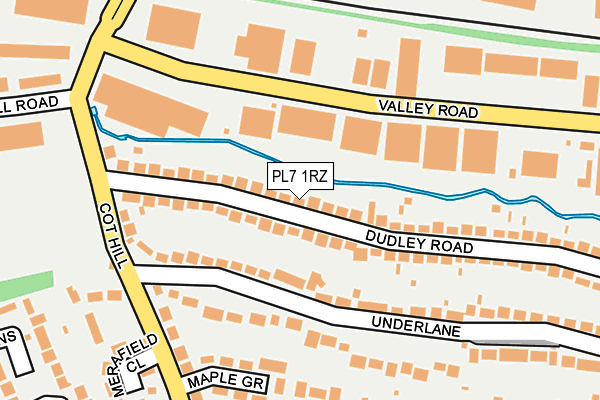 PL7 1RZ map - OS OpenMap – Local (Ordnance Survey)