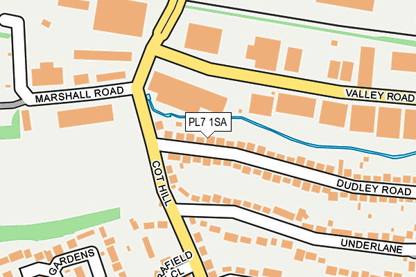 PL7 1SA map - OS OpenMap – Local (Ordnance Survey)