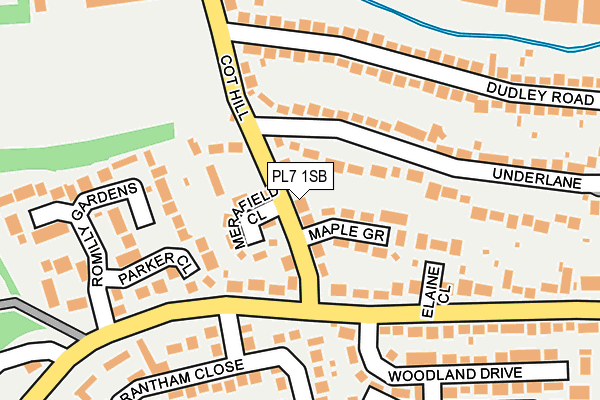 PL7 1SB map - OS OpenMap – Local (Ordnance Survey)