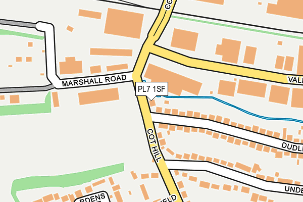 PL7 1SF map - OS OpenMap – Local (Ordnance Survey)