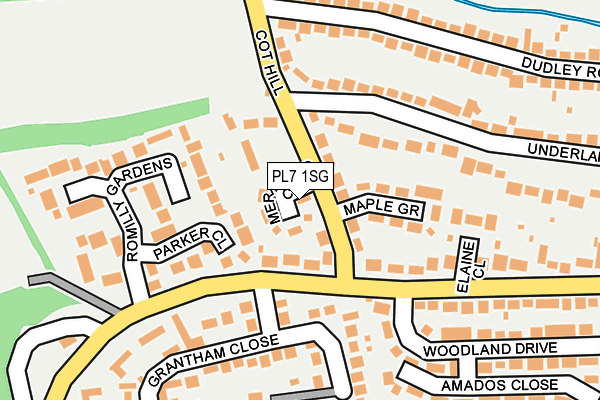 PL7 1SG map - OS OpenMap – Local (Ordnance Survey)