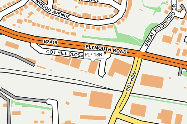 PL7 1SR map - OS OpenMap – Local (Ordnance Survey)