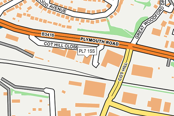 PL7 1SS map - OS OpenMap – Local (Ordnance Survey)