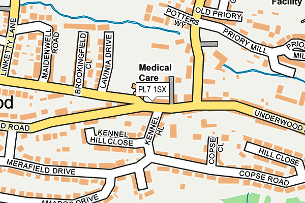 PL7 1SX map - OS OpenMap – Local (Ordnance Survey)