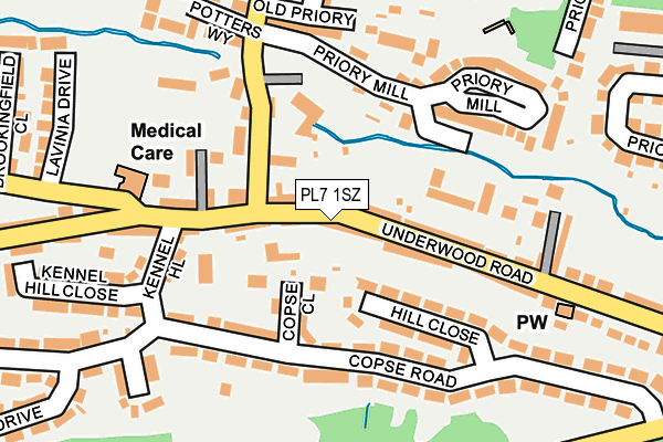 PL7 1SZ map - OS OpenMap – Local (Ordnance Survey)