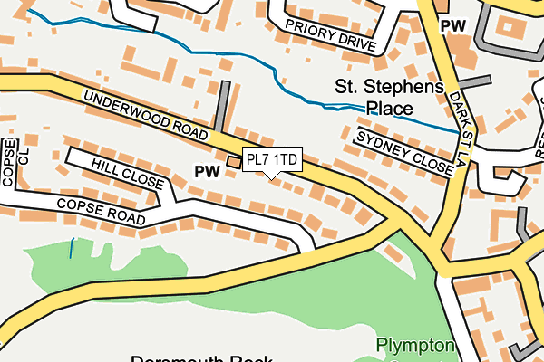 PL7 1TD map - OS OpenMap – Local (Ordnance Survey)