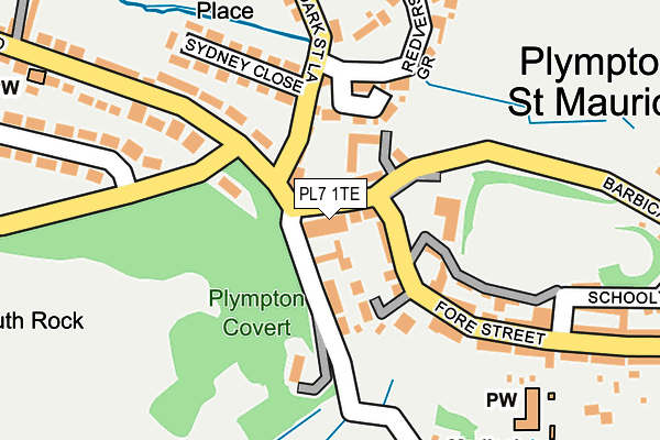 PL7 1TE map - OS OpenMap – Local (Ordnance Survey)