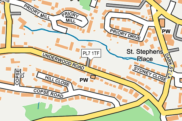 PL7 1TF map - OS OpenMap – Local (Ordnance Survey)