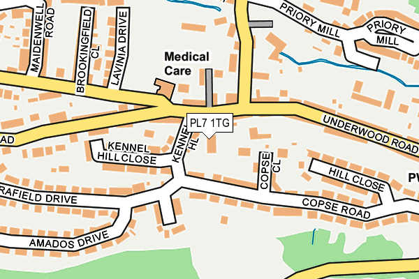 PL7 1TG map - OS OpenMap – Local (Ordnance Survey)