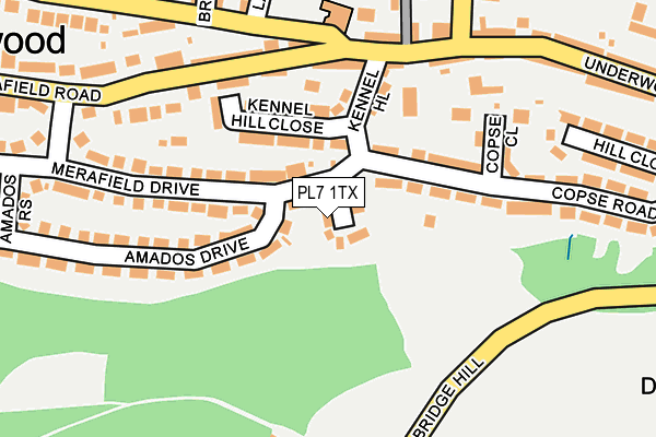 PL7 1TX map - OS OpenMap – Local (Ordnance Survey)