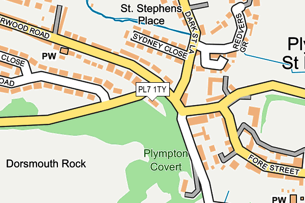 PL7 1TY map - OS OpenMap – Local (Ordnance Survey)