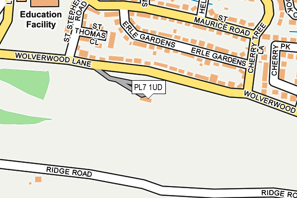 PL7 1UD map - OS OpenMap – Local (Ordnance Survey)