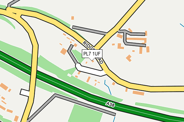 PL7 1UF map - OS OpenMap – Local (Ordnance Survey)
