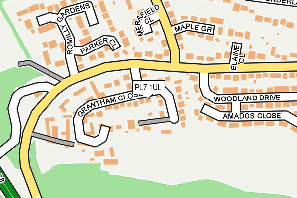PL7 1UL map - OS OpenMap – Local (Ordnance Survey)