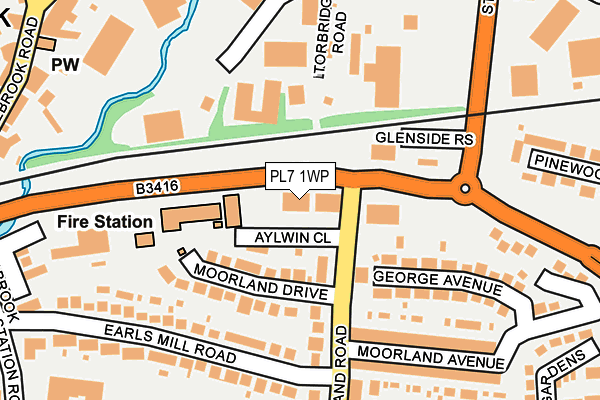 PL7 1WP map - OS OpenMap – Local (Ordnance Survey)