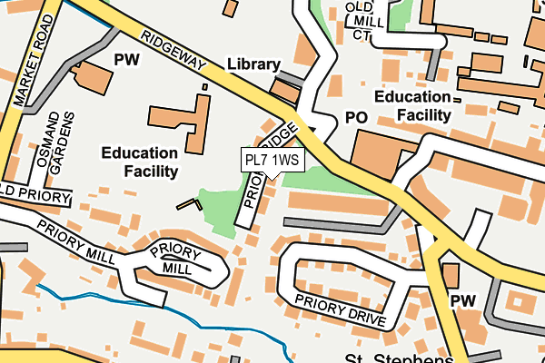 PL7 1WS map - OS OpenMap – Local (Ordnance Survey)