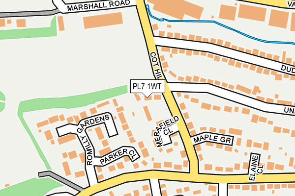 PL7 1WT map - OS OpenMap – Local (Ordnance Survey)