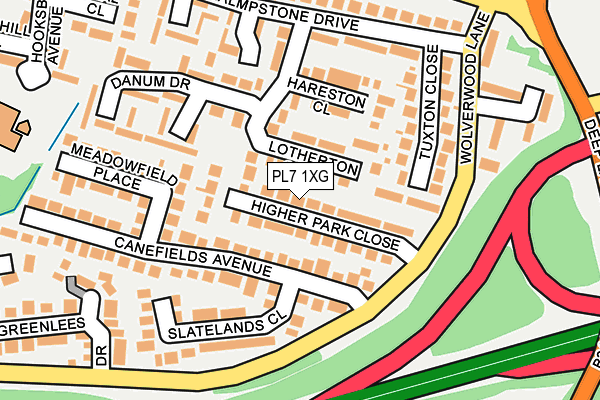 PL7 1XG map - OS OpenMap – Local (Ordnance Survey)