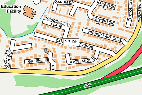 PL7 1XH map - OS OpenMap – Local (Ordnance Survey)