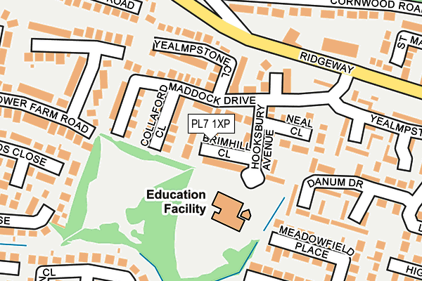 PL7 1XP map - OS OpenMap – Local (Ordnance Survey)