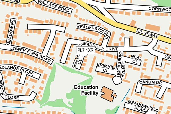 PL7 1XR map - OS OpenMap – Local (Ordnance Survey)