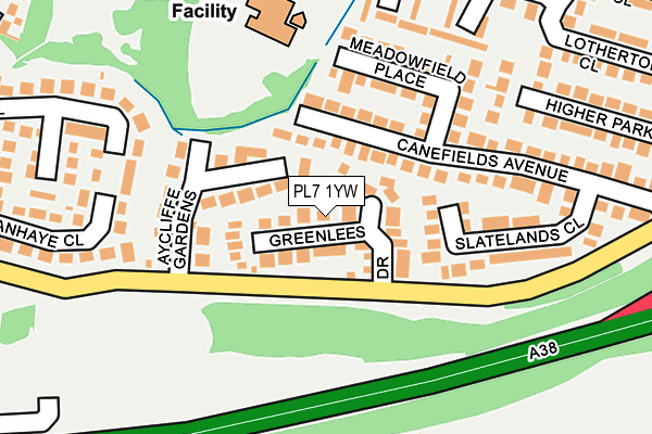 PL7 1YW map - OS OpenMap – Local (Ordnance Survey)