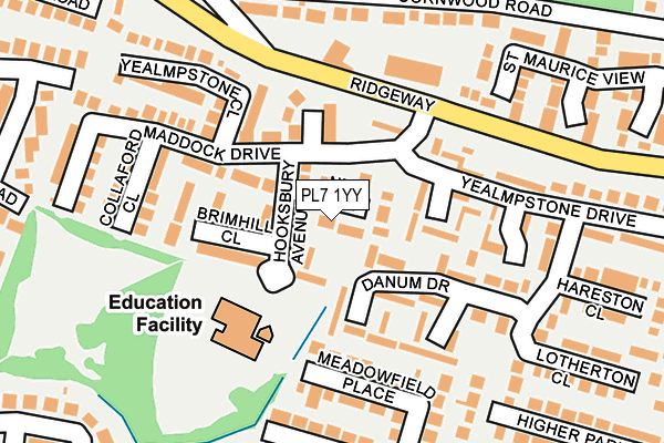 PL7 1YY map - OS OpenMap – Local (Ordnance Survey)