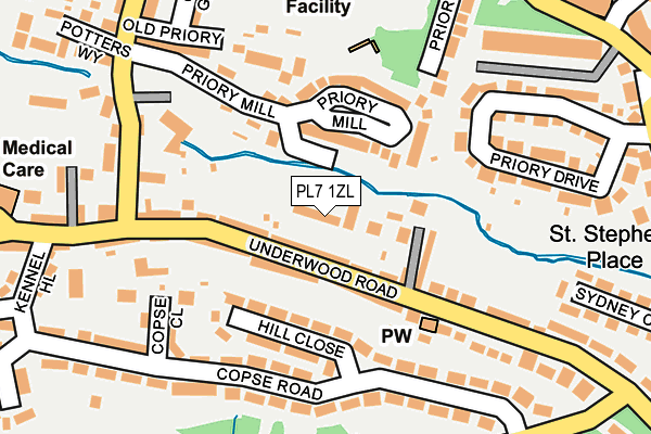 PL7 1ZL map - OS OpenMap – Local (Ordnance Survey)