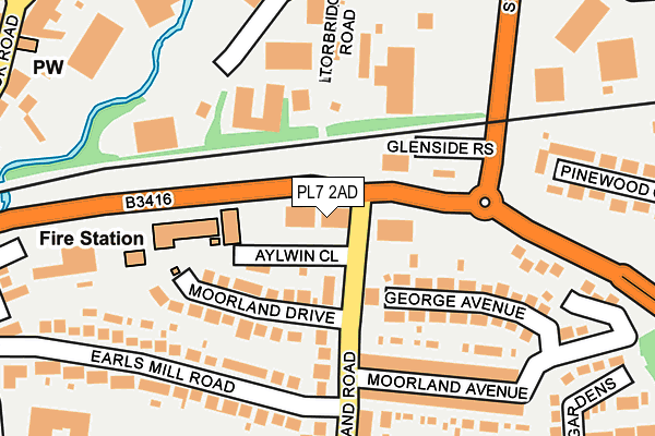 PL7 2AD map - OS OpenMap – Local (Ordnance Survey)
