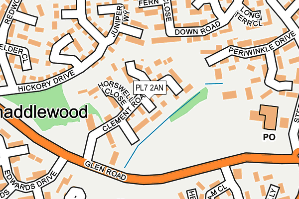 PL7 2AN map - OS OpenMap – Local (Ordnance Survey)