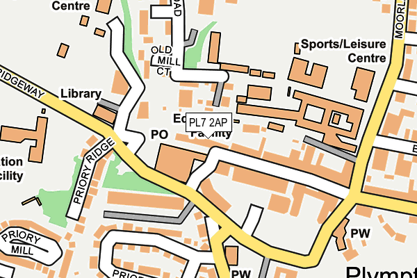 PL7 2AP map - OS OpenMap – Local (Ordnance Survey)