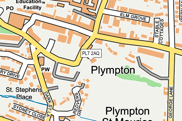 PL7 2AQ map - OS OpenMap – Local (Ordnance Survey)