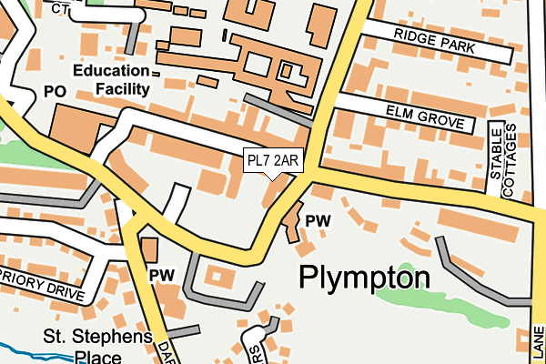 PL7 2AR map - OS OpenMap – Local (Ordnance Survey)