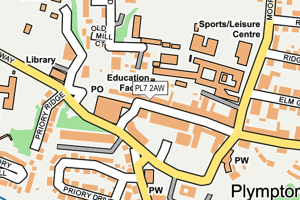 PL7 2AW map - OS OpenMap – Local (Ordnance Survey)
