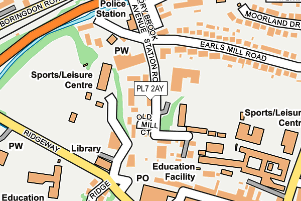 PL7 2AY map - OS OpenMap – Local (Ordnance Survey)