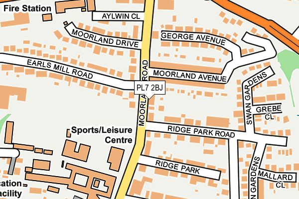 PL7 2BJ map - OS OpenMap – Local (Ordnance Survey)