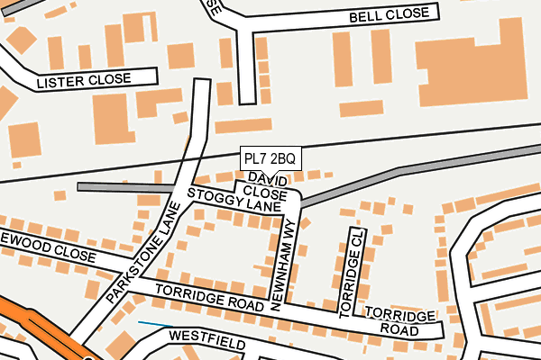 PL7 2BQ map - OS OpenMap – Local (Ordnance Survey)