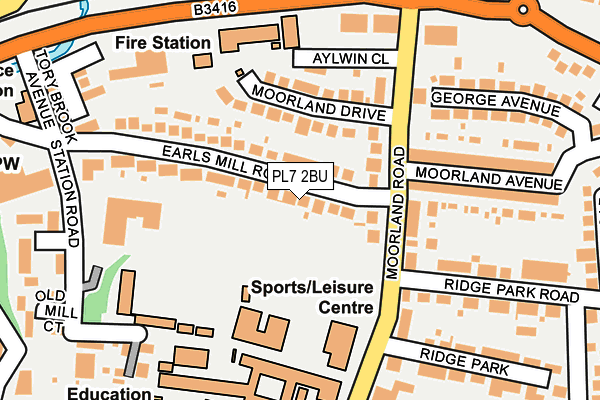 PL7 2BU map - OS OpenMap – Local (Ordnance Survey)