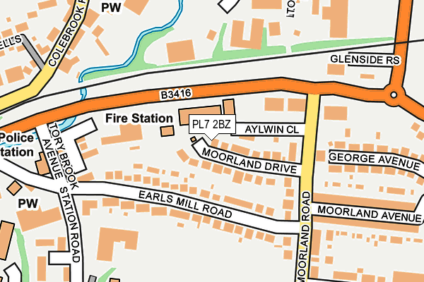 PL7 2BZ map - OS OpenMap – Local (Ordnance Survey)