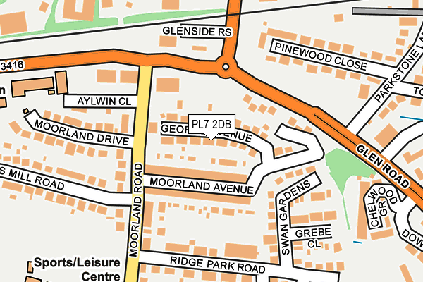 PL7 2DB map - OS OpenMap – Local (Ordnance Survey)