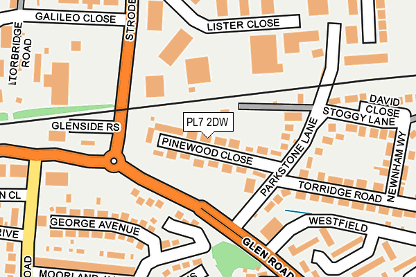 PL7 2DW map - OS OpenMap – Local (Ordnance Survey)