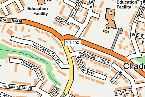 PL7 2DX map - OS OpenMap – Local (Ordnance Survey)